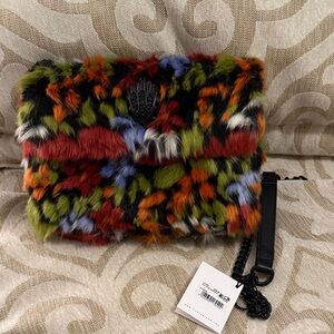 Kurt Geiger Colorful Faux Fur Crossbody Bag